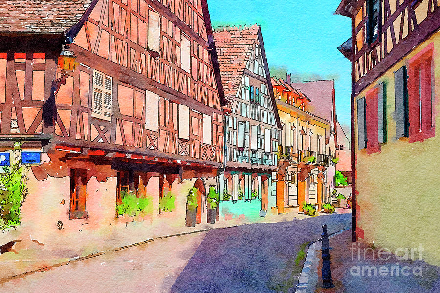 Colmar town, France Digital Art by Ariadna De Raadt