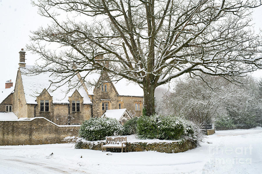 Coln St Dennis in the Winter Snow Photograph by Tim Gainey