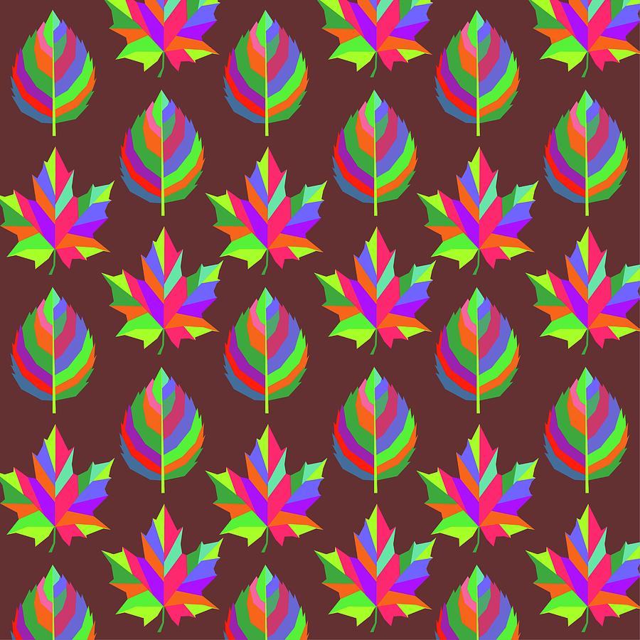 Coloful Leaf Wpap 001 Digital Art