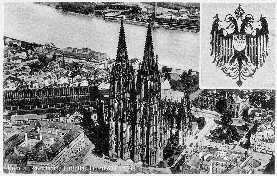 Cologne Catherdral Vintage Postcard Photograph by Steven Ralser