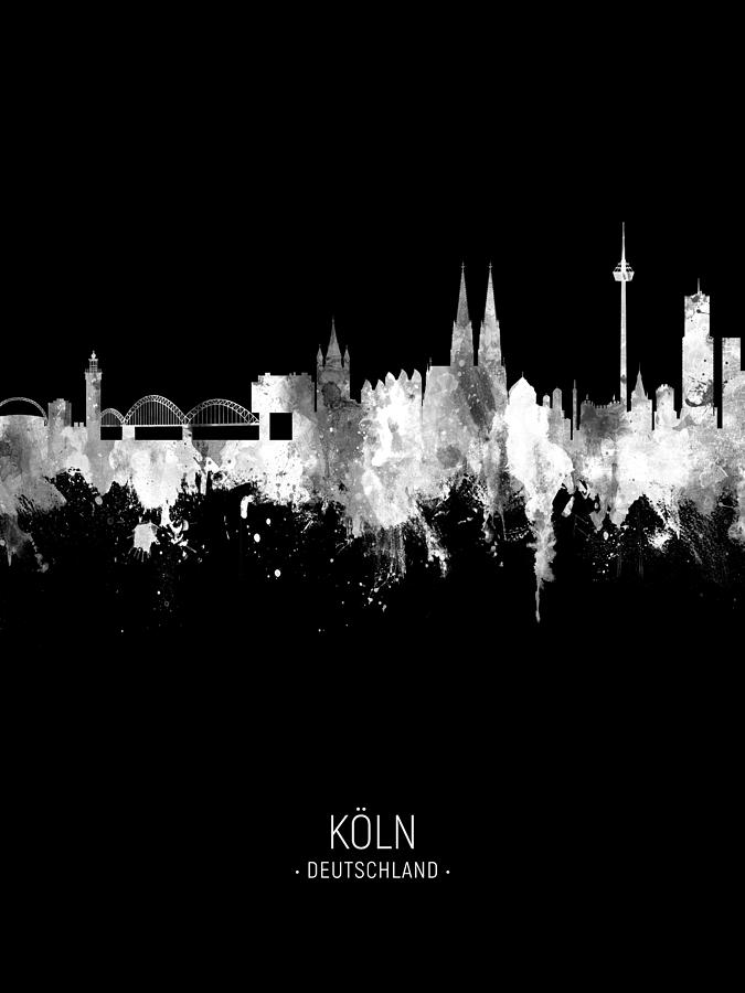 Cologne Germany Skyline #59 Digital Art by Michael Tompsett