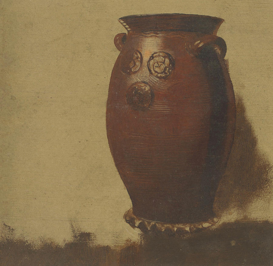 Cologne Jar Against a Light Background Painting by Albertus Steenbergen