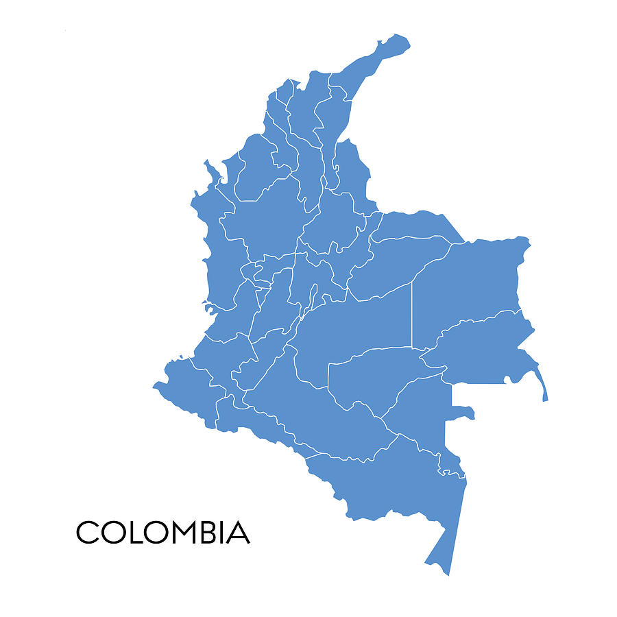 Colombia map Drawing by Calvindexter