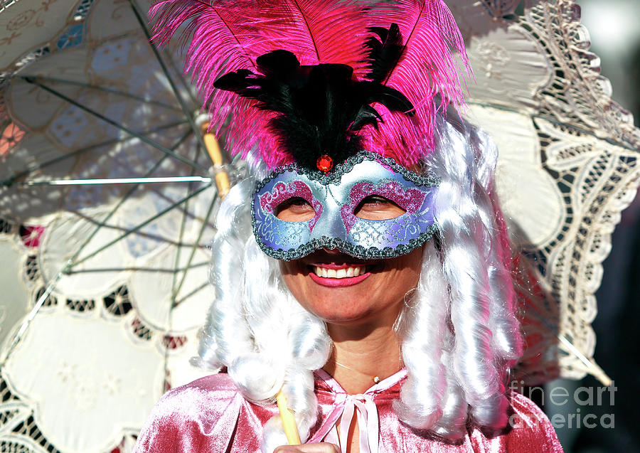 Colombina at Carnevale di Venezia 2009 in Italia Photograph by John Rizzuto