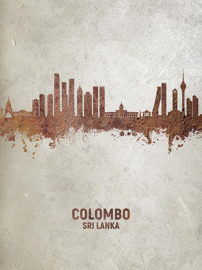 Colombo Sri Lanka Skyline #17 Digital Art by Michael Tompsett