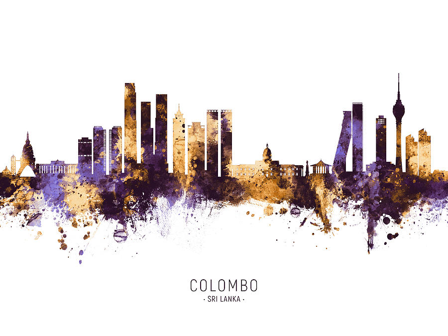 Colombo Sri Lanka Skyline #81 Digital Art by Michael Tompsett