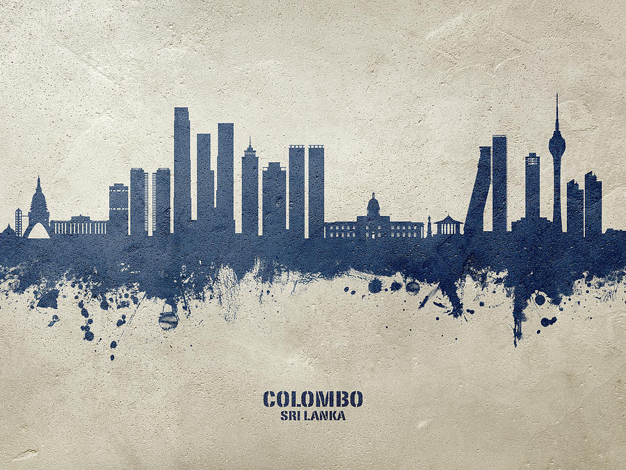 Colombo Sri Lanka Skyline #90 Digital Art by Michael Tompsett