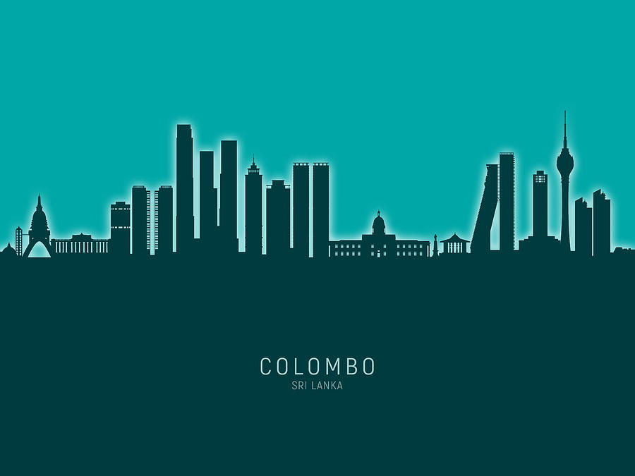 Colombo Sri Lanka Skyline #94 Digital Art by Michael Tompsett