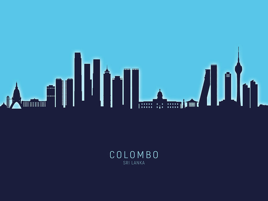 Colombo Sri Lanka Skyline #95 Digital Art by Michael Tompsett