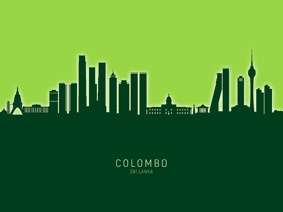 Colombo Sri Lanka Skyline #96 Digital Art by Michael Tompsett