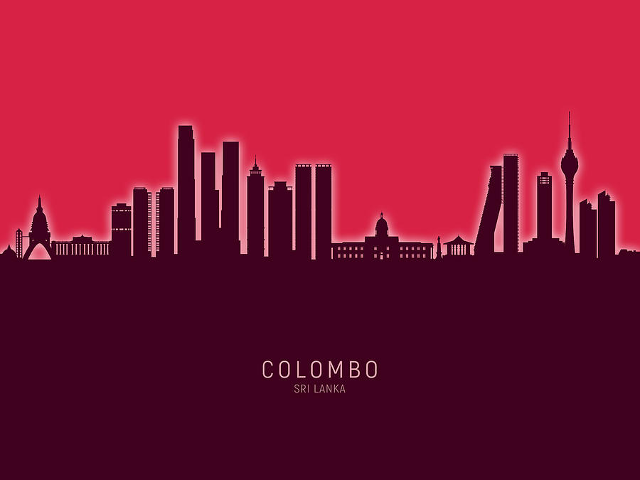 Colombo Sri Lanka Skyline #98 Digital Art by Michael Tompsett
