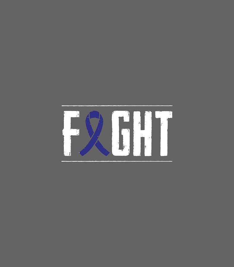 Colon Cancer Awareness Fight Cancer Ribbon Digital Art by Argylj Rebec ...