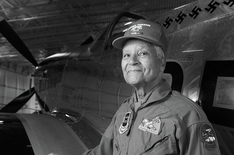 Tuskegee Airman Photograph - Colonel Charles McGee, USAAF Red Tailed P-51 Fighter Pilot, Tuskegee Airman by Pilots And Partisans Then and Now Tuskegee Airman Photograph - Colonel Charles McGee, USAAF Red Tailed P-51 Fighter Pilot, Tuskegee Airman by Pilots And Partisans Then and Now