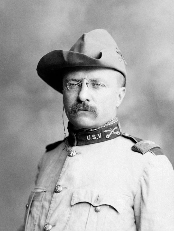Colonel Teddy Roosevelt In Uniform - Circa 1900 Photograph by War Is Hell Store