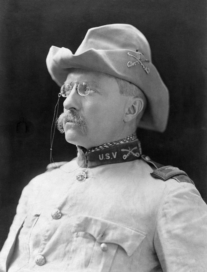 Colonel Theodore Roosevelt In Uniform - Circa 1898 Photograph by War Is Hell Store