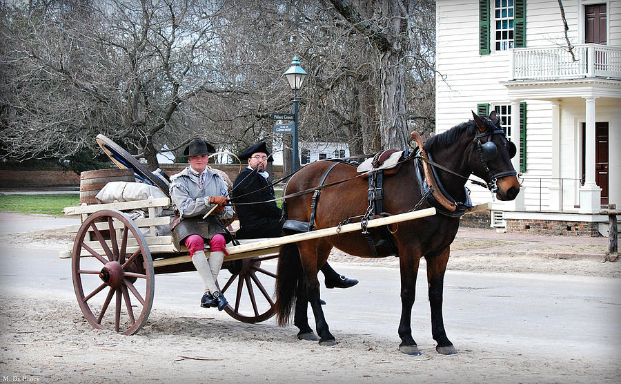 Colonial Gentlemen with Horse and Cart Photograph by Marilyn DeBlock