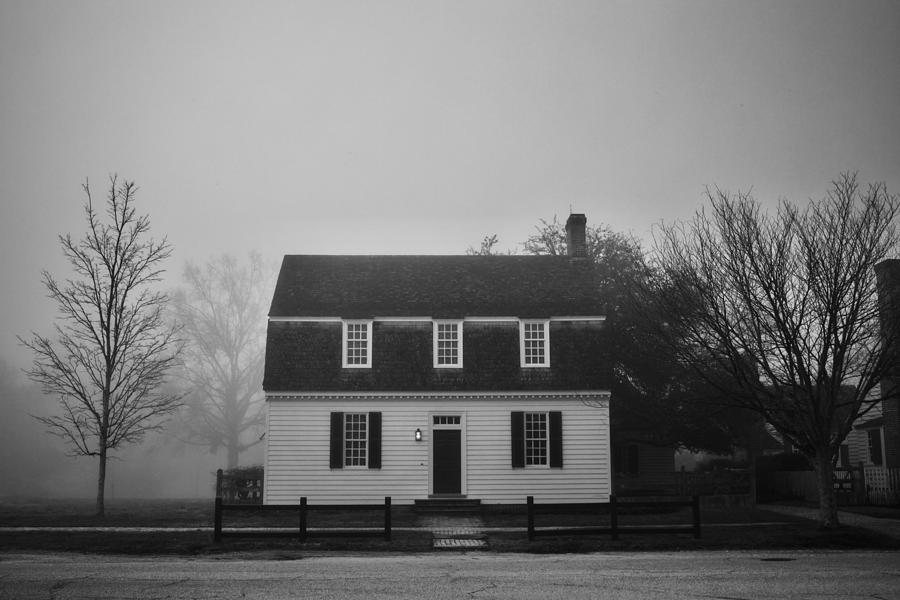 Colonial House On A Foggy Morning Photograph