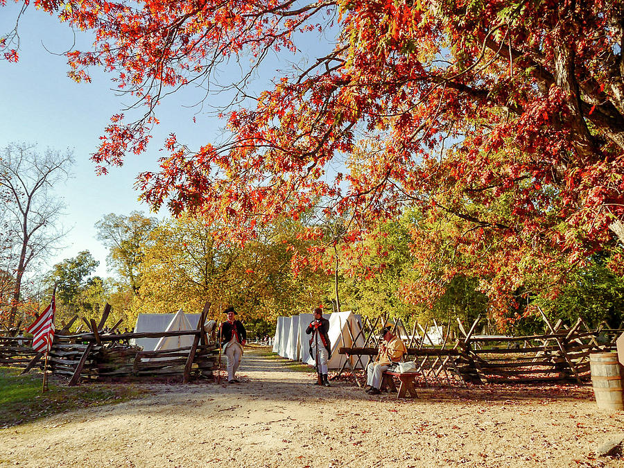 Colonial Camp in Autumn Photograph by Rachel Morrison