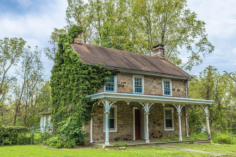 Colonial Stone Home Photograph