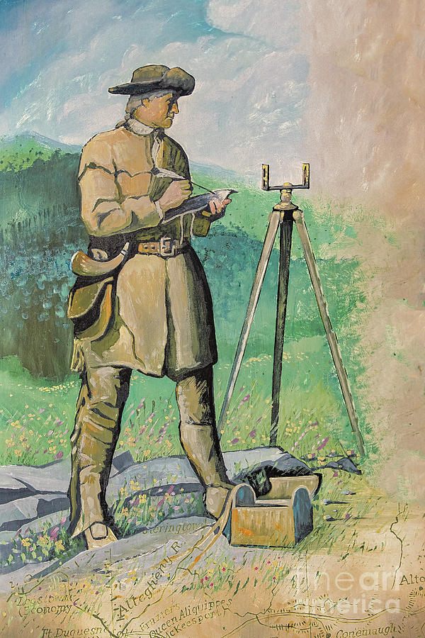 Colonial Surveyor Mason and Dixon Digital Art by Randy Steele