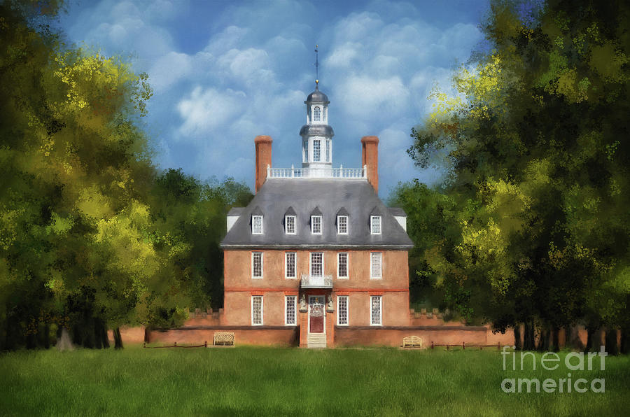 Colonial Williamsburg Governors Palace Digital Art by Lois Bryan
