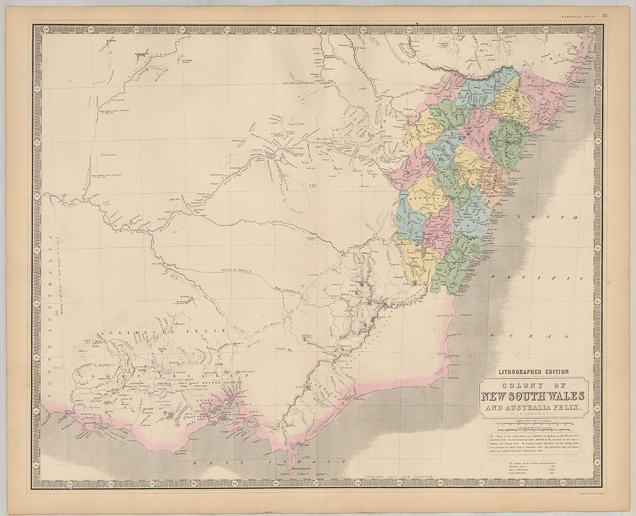 Colony of New South Wales and Australia Felix Edinburgh Painting by W A ...