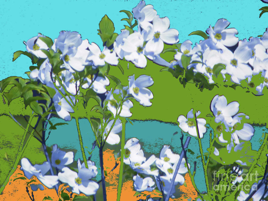 Color Block Flowers Digital Art by Shirley Moravec