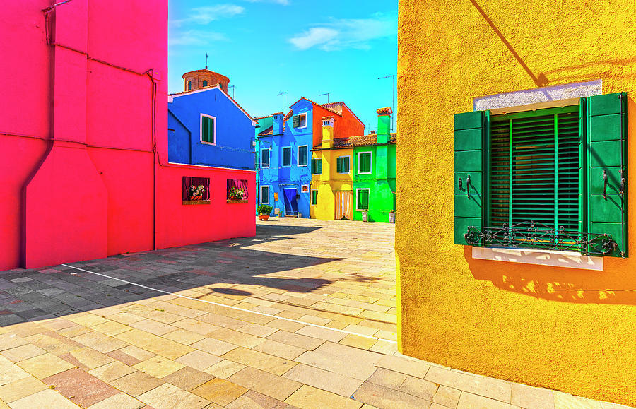 Color Collage in Burano Photograph by Stefano Orazzini