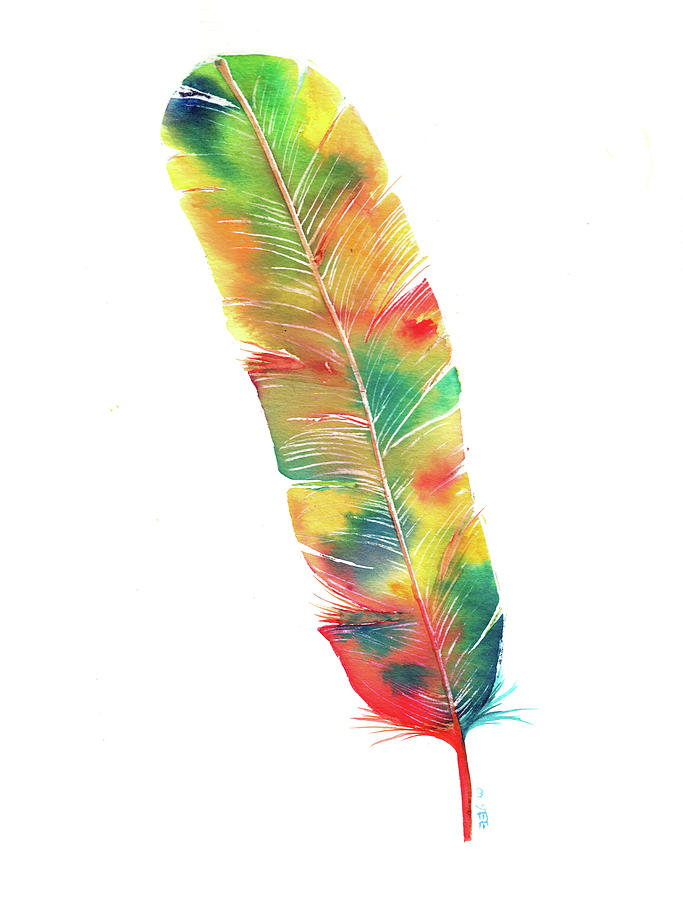 Color Feather From A Thousand Miles Painting by Oiyee At Oystudio