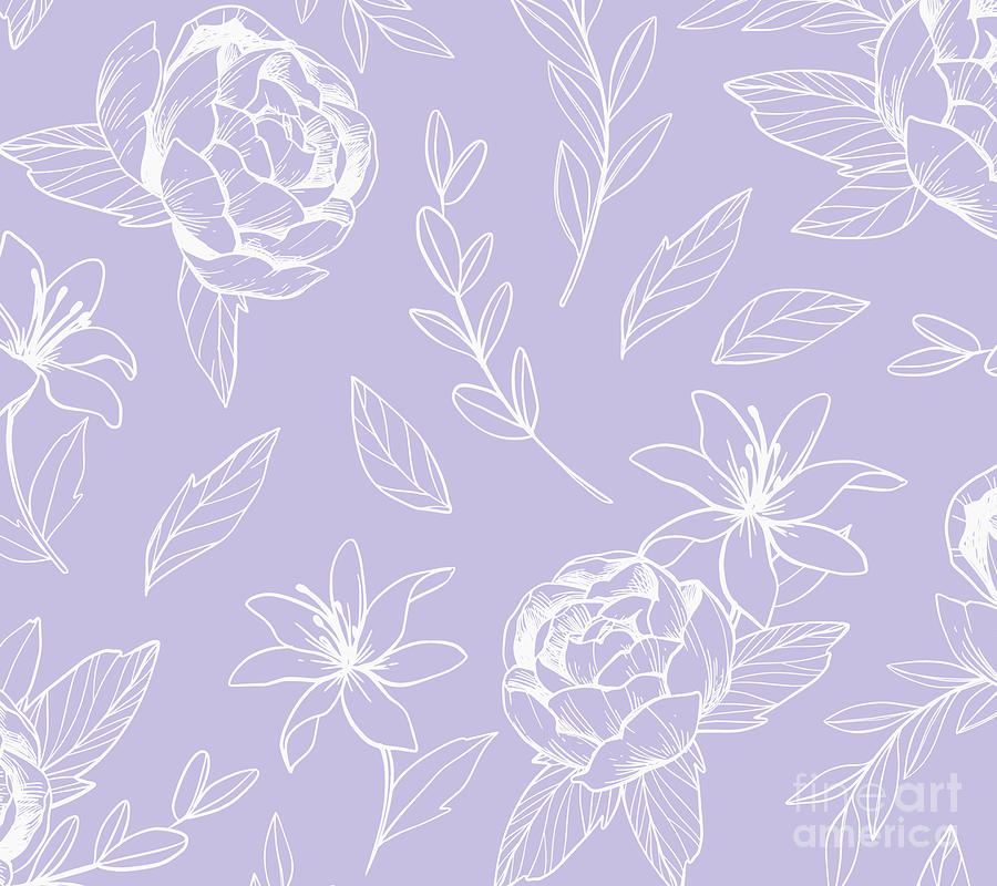 Color Floral Flower Draw Background Design Digital Art by Noirty Designs -  Pixels