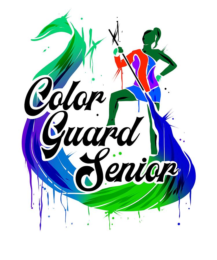 Color Guard Gift Idea Color Guard Senior Drawing by Kanig Designs