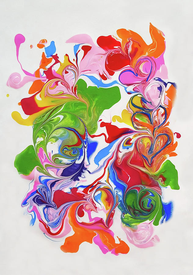Color Love Painting by Deborah Erlandson