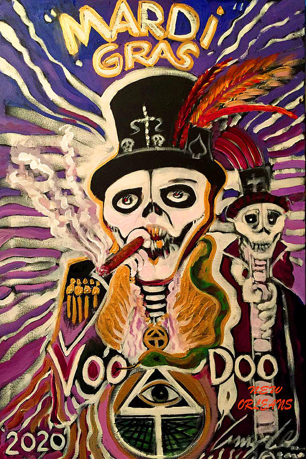 Color Mardi Gras Voodoo 2020 Painting by Amzie Adams