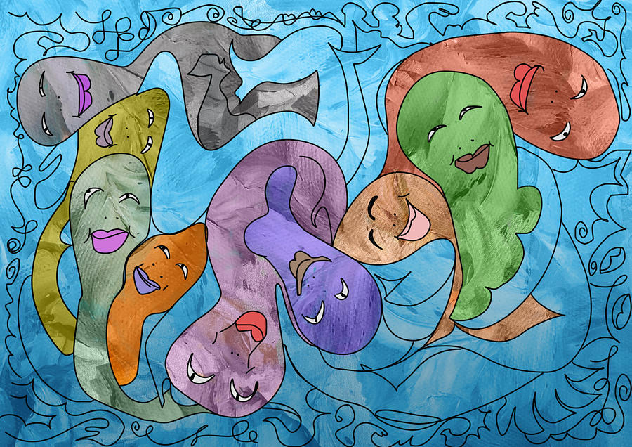 Color Me - Underwater Party Digital Art