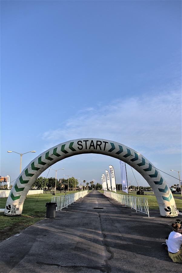 5k Photograph - Color Run 2021 Starting Line by Christopher Mercer