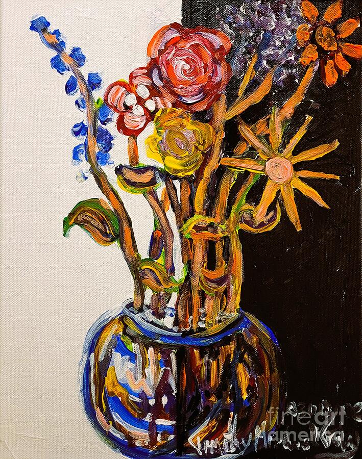 Color Sensation Flowers Painting by Timothy Foley