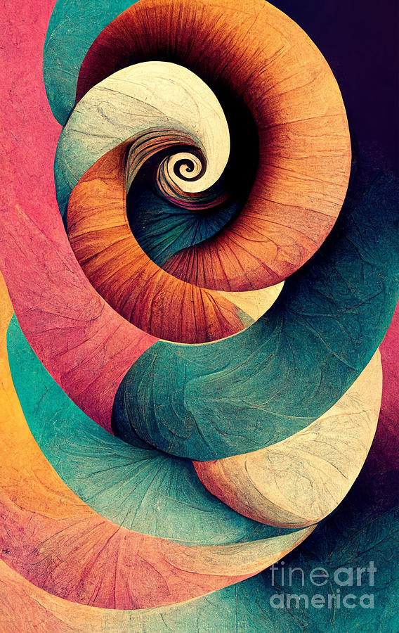 Color Spirals Digital Art