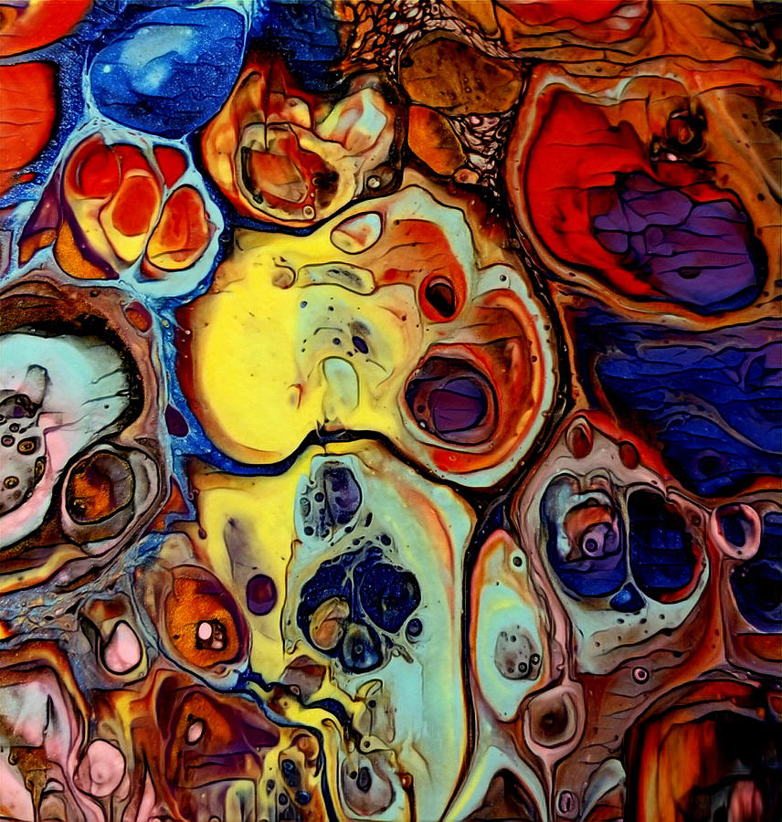 Abstract Digital Art - Color Splash by Artful Oasis