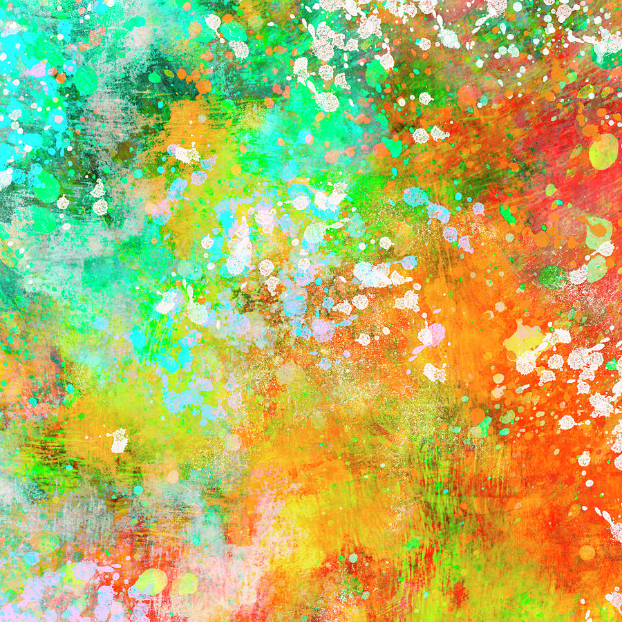 Color Splash Ten - abstract art Painting by Ann Powell