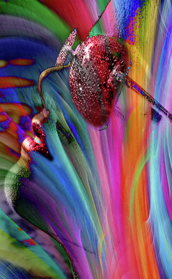 Girl Digital Art - Color Stream Girl by Greg Sharpe