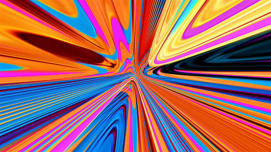 Color Time Warp - Abstract Digital Art by Ronald Mills