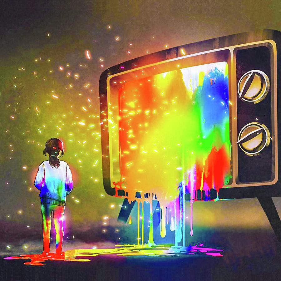 Color TV Painting by Teresa Trotter