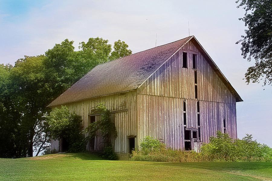 Color Wash on an Old Barn Photograph by Karen McKenzie McAdoo