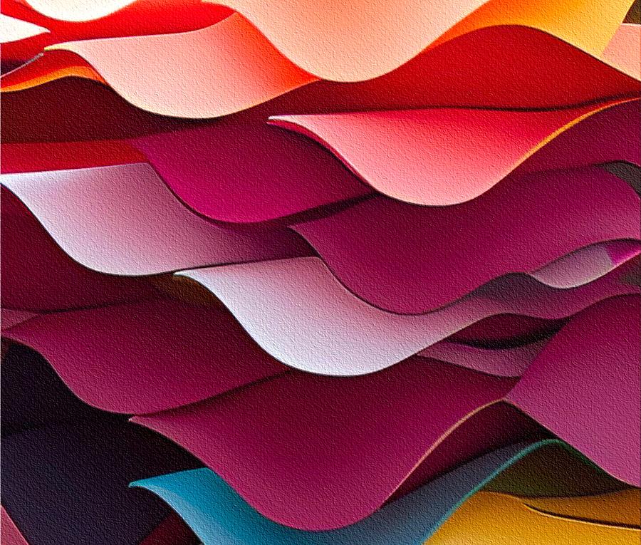 Color Waves Digital Art by Bonnie Bruno