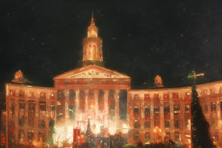 Colorado City and County Building Digital Art by Beverly Read
