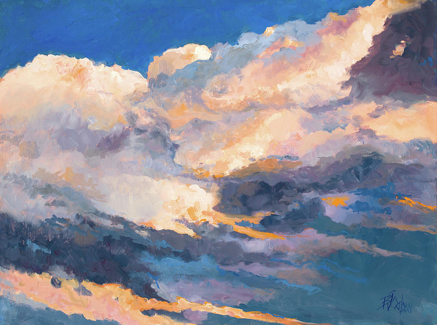 Clouds Painting - Colorado Clouds by Billie Colson
