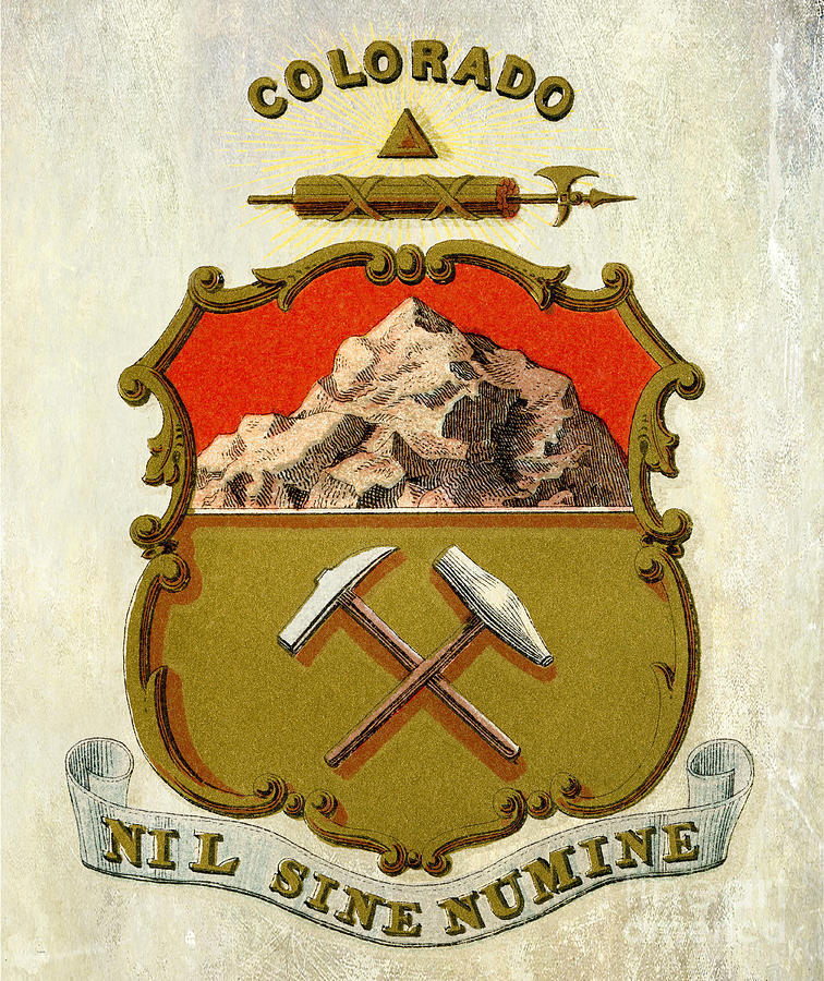 Colorado Coat of Arms 1876 Photograph by Jon Neidert