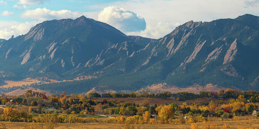 Colorado Colorful Flatirons Panoramic View  Photograph by James BO Insogna
