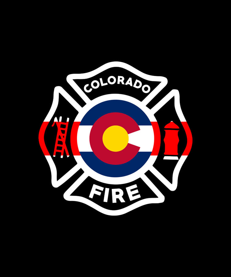 Colorado Fire Department Hoodie Firefighter Digital Art by Tinh Tran Le ...