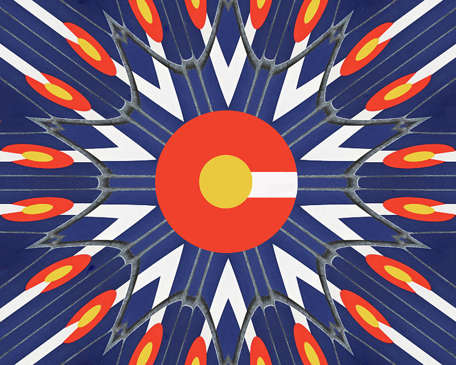 Colorado flag mandala --- bob-mcdonnell.pixels.com Photograph by Bob McDonnell